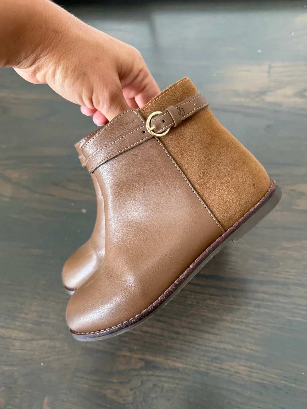 Janie and Jack Leather & Suede Ankle Boots